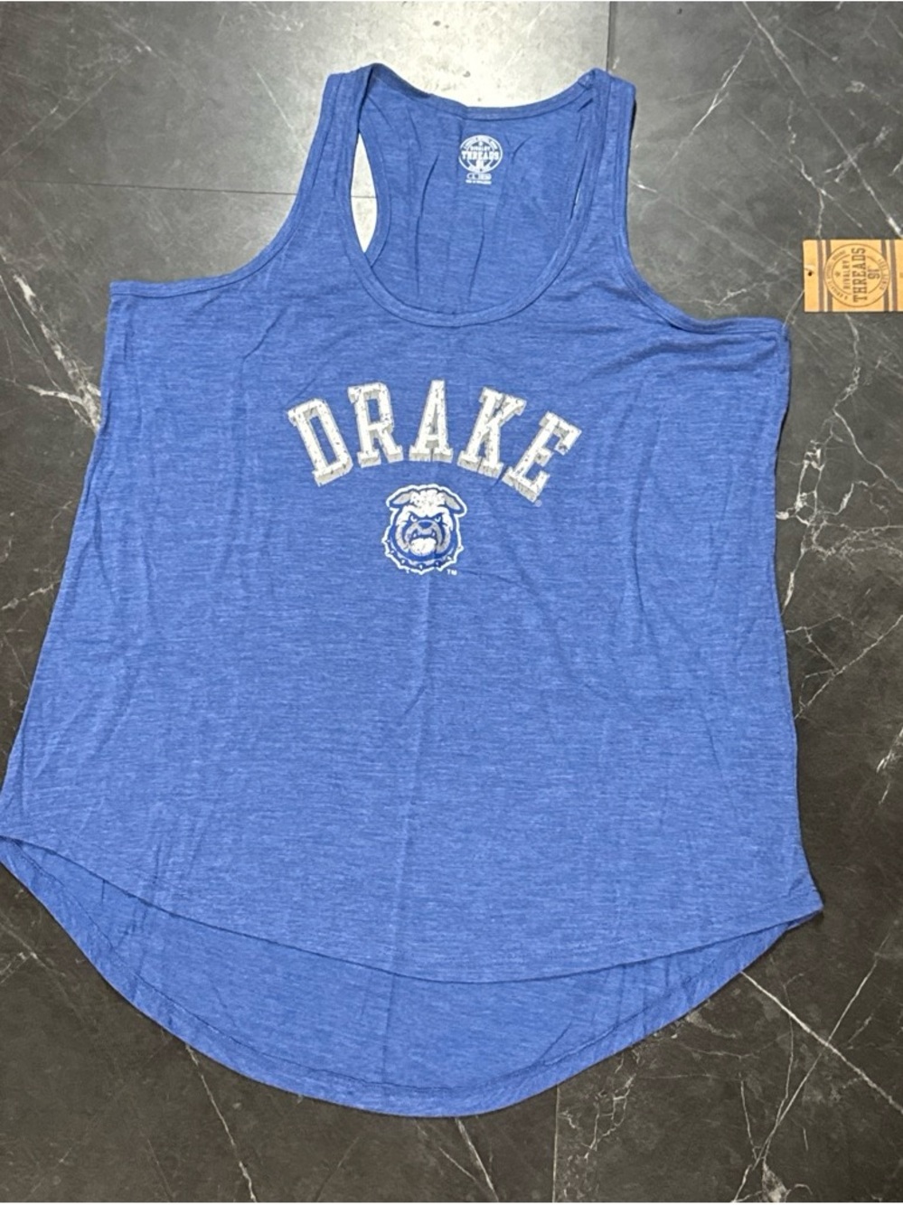 Drake Blue Women's Large Racerback Tank Top